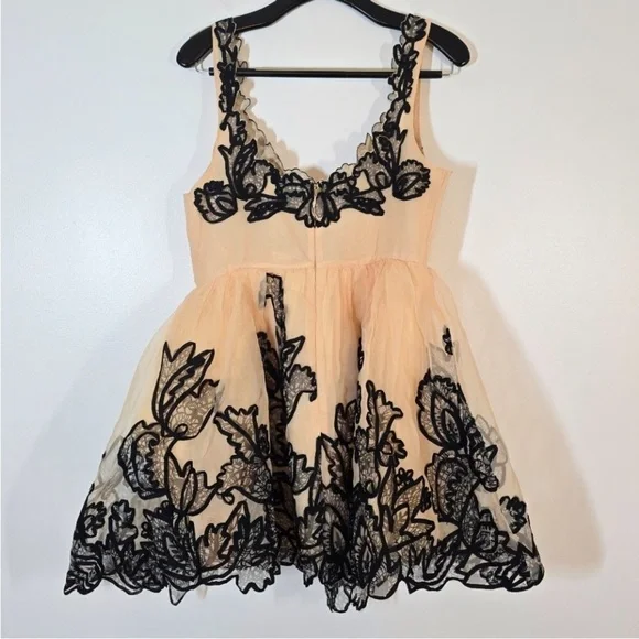 NWT! Anthropologie Maeve Sleeveless V-Neck Lace Fit & Flare Mini Dress - 14